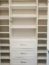 White Closet System with Drawers and shelving
